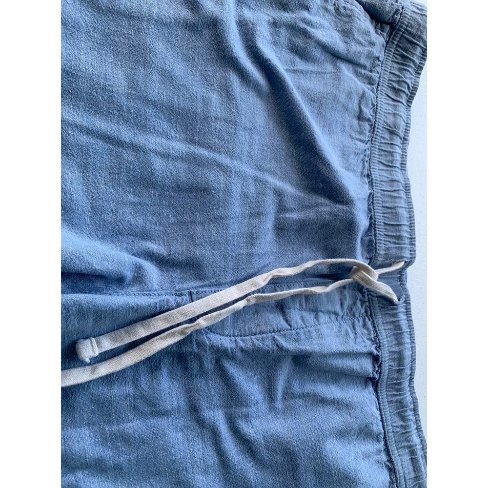 Banana Republic Chino Shorts Men's XL Blue Cotton Drawstring Elastic Pockets - Picture 3 of 7